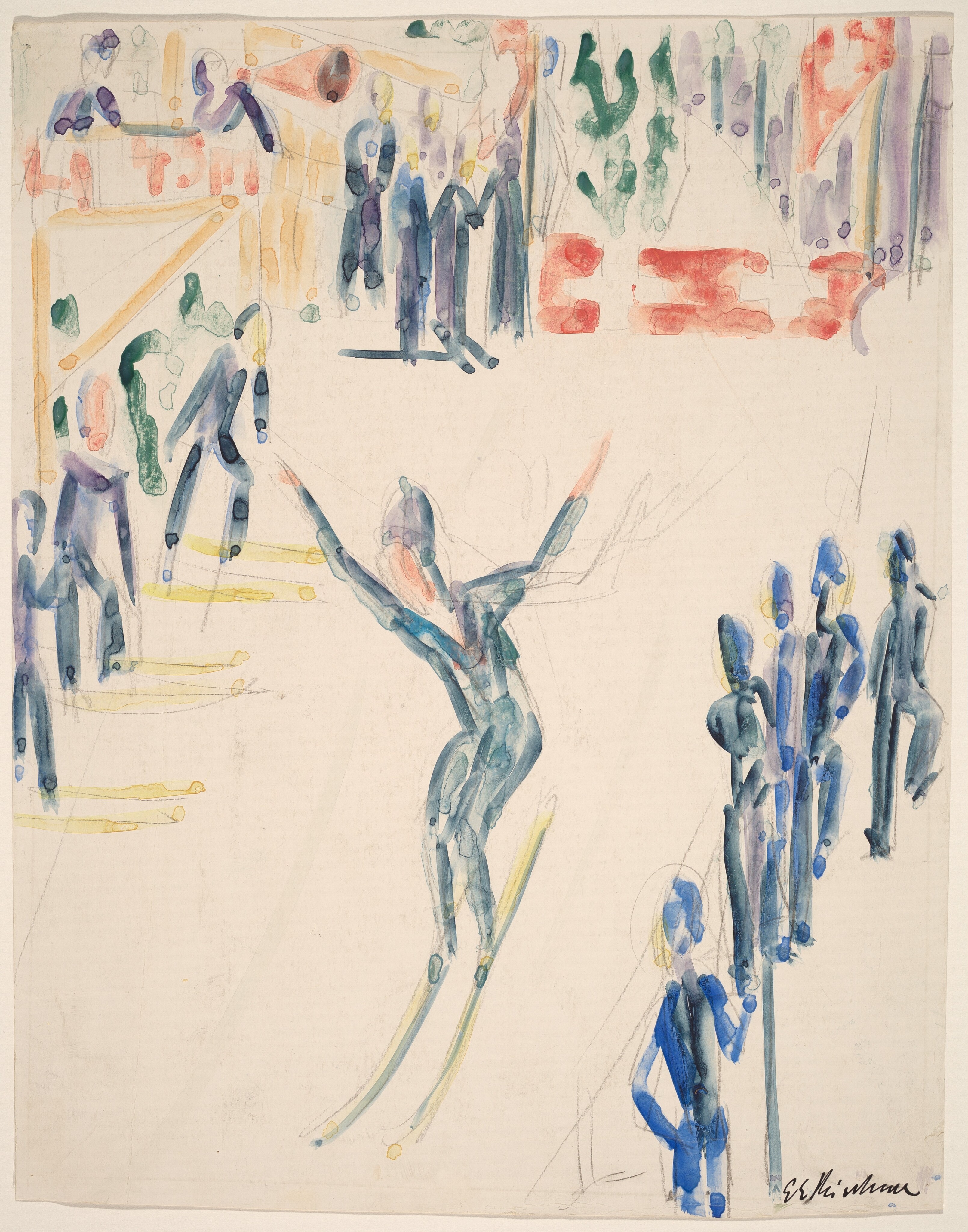 Ski Jumper by Ernst Ludwig Kirchner