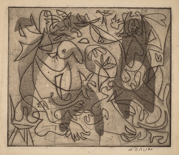 Untitled #2 (Biomorphic Shapes and Curving Lines)