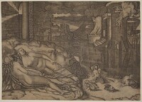 Raphael's Dream, Marcantonio Raimondi possibly after Raphael, c. 1508/1509