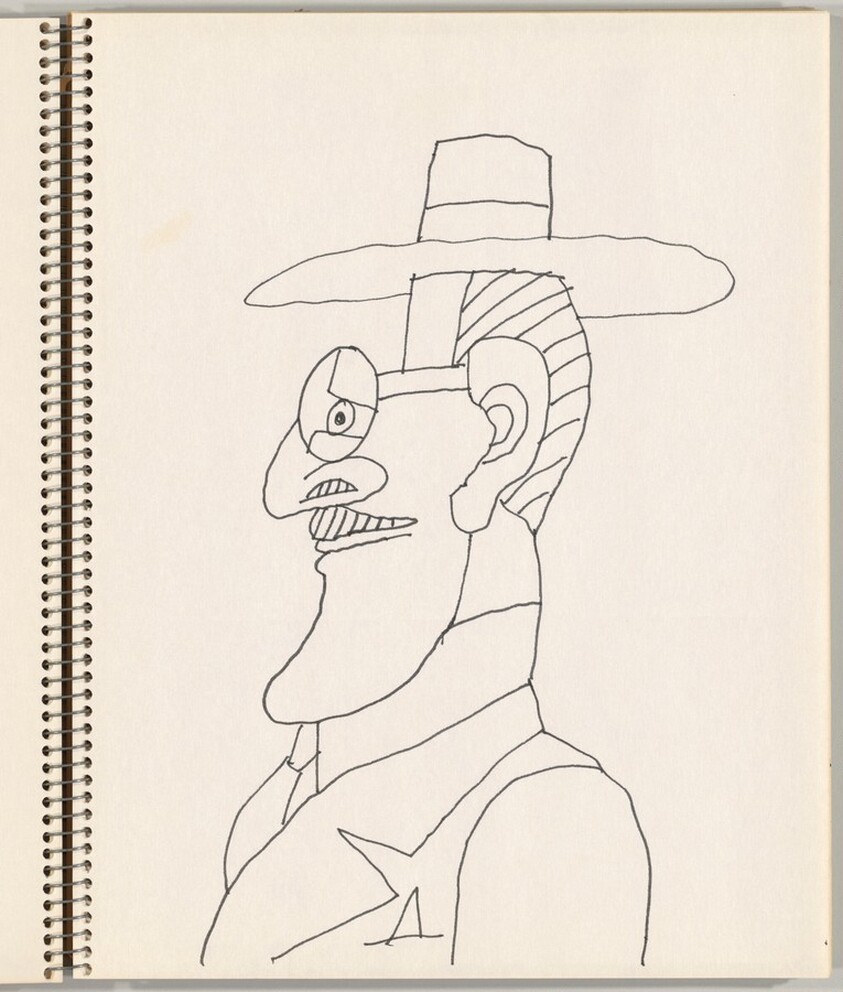 Self-Portrait in Profile with Hat