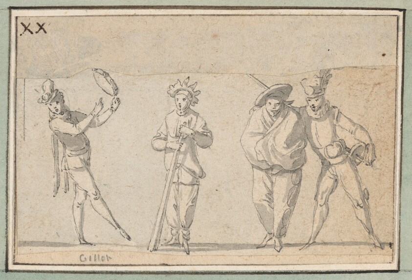 Four Singing Commedia Dell'Arte Characters