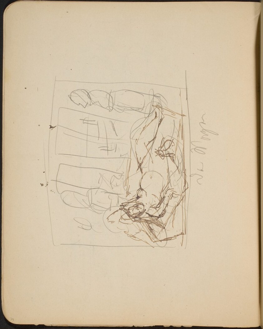 Liegender weiblicher Akt, Bezeichnung (Reclining Nude, Inscription) [p. 34]