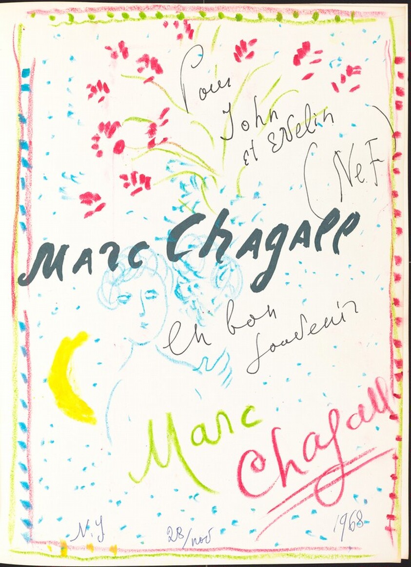 Lovers with Flowers in a Night Sky