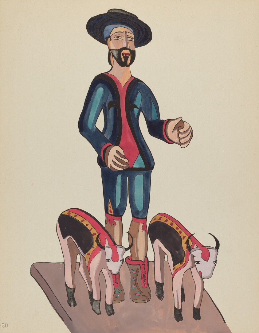 Plate 30: Saint Isidore: From Portfolio "Spanish Colonial Designs of New Mexico"