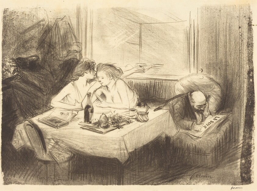 Le cabinet particulier (3e planche) (The Private Room) (third plate)