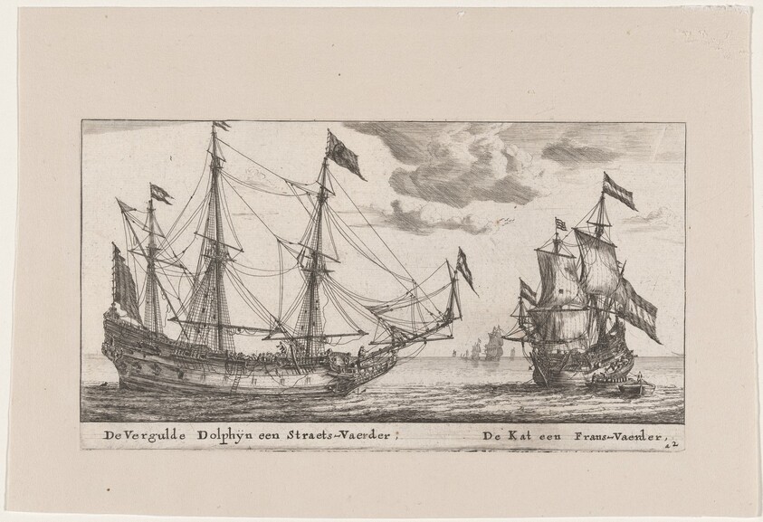 The "Vergulde Dolphyn," a Large Merchant Vessel, and the "Kat," a Flute