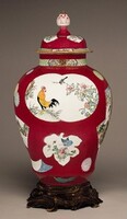 Covered Jar, Chinese Qing Dynasty, mid 18th century (jar); 19th century (mount)