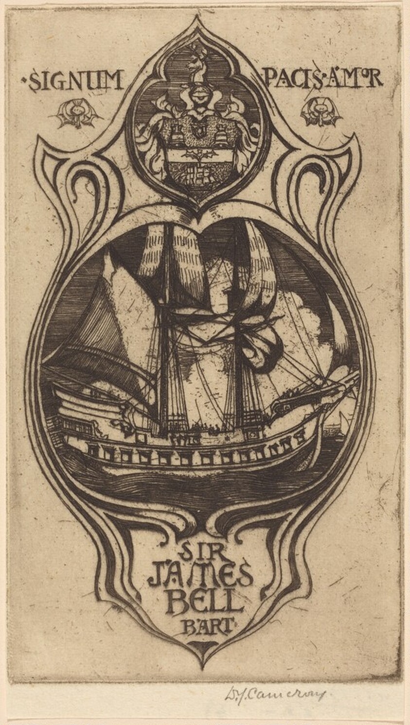 Bookplate of Sir James Bell, Bart