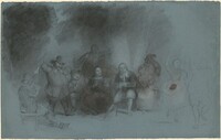 Study for "Dance on the Battery in Presence of Peter Stuyvesant", Asher Brown Durand, c. 1838