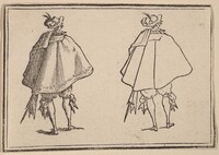 Gentleman in Large Mantle, Seen from Behind, Edouard Eckman after Jacques Callot, 1621