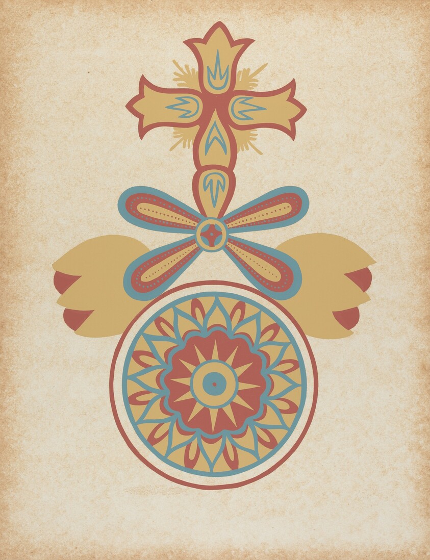 Santa Barbara Mission Doorway Design from the portfolio "Decorative Art of Spanish California"