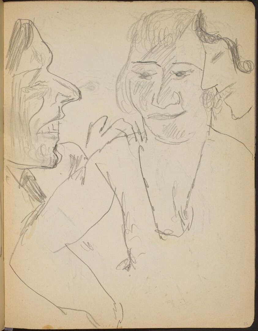 Mann im Gespräch mit zwei Frauen (Conversation of a Man with Two Ladies) [p. 25]