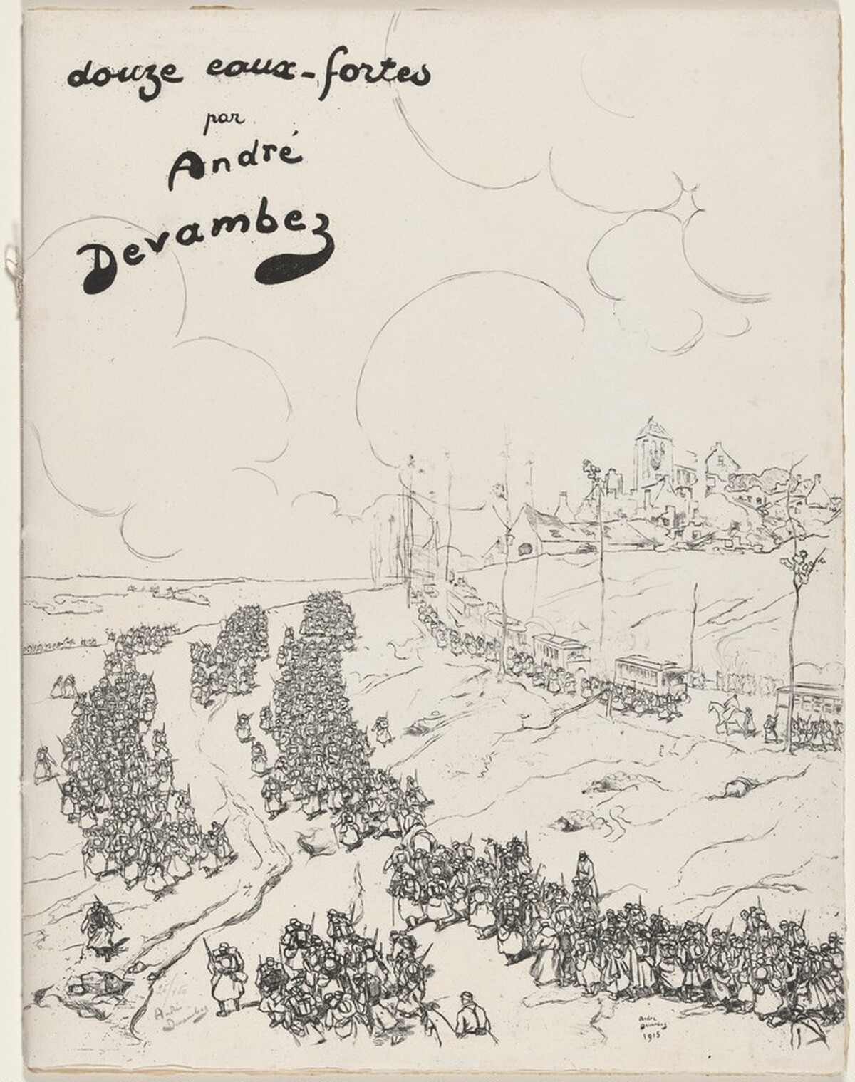 Cover for Douze eaux-fortes [La Guerre 1914-18] (Twelve Etchings [World War I])