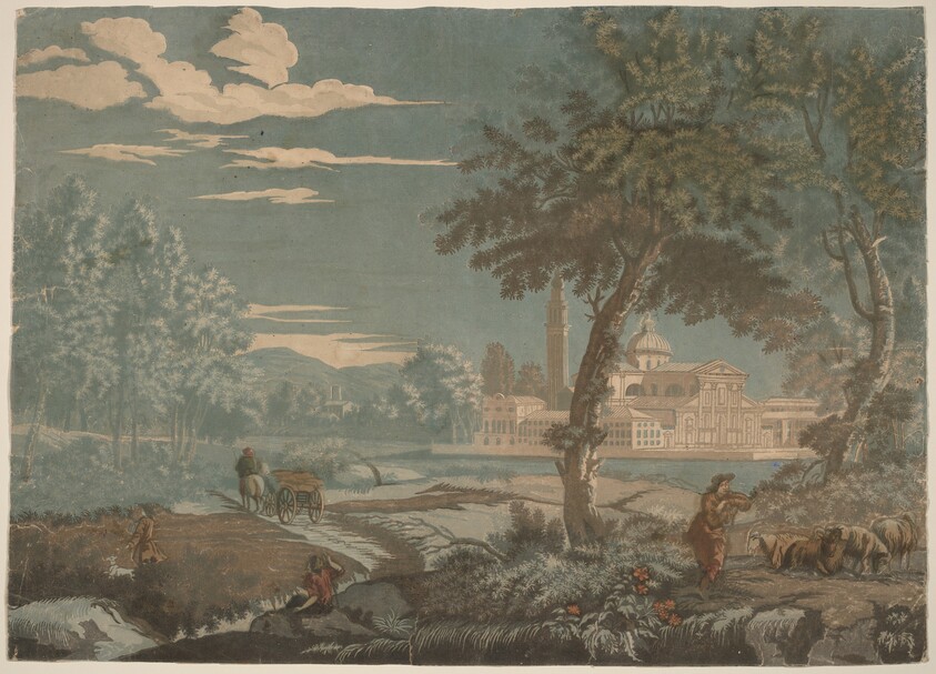 Heroic Landscape with Cart and Goatherd, with San Giorgio Maggiore in the Background
