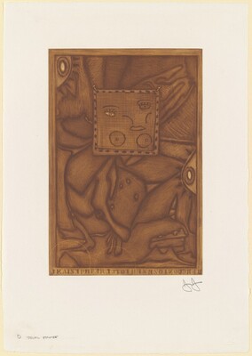 Untitled (Orange Mezzotint) [trial proof D], Jasper Johns, 1995