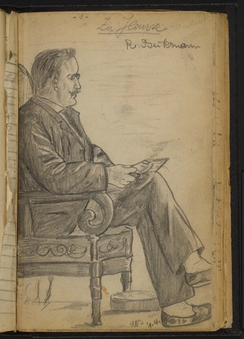 Man Reading in a Lounge Chair