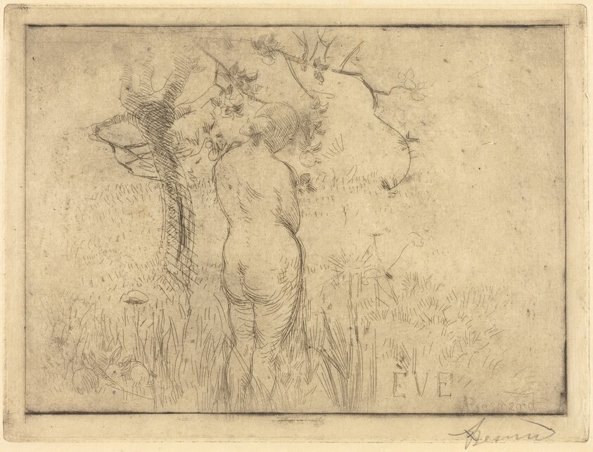 Eve before the Apple Tree (Eve de dos devant le pommier)