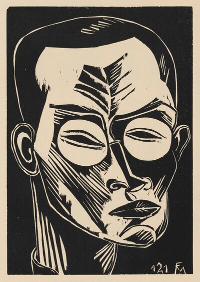 Selbstbildnis (Self-Portrait) from Deutsche Graphiker der Gegenwart (German Printmakers of Our Time)