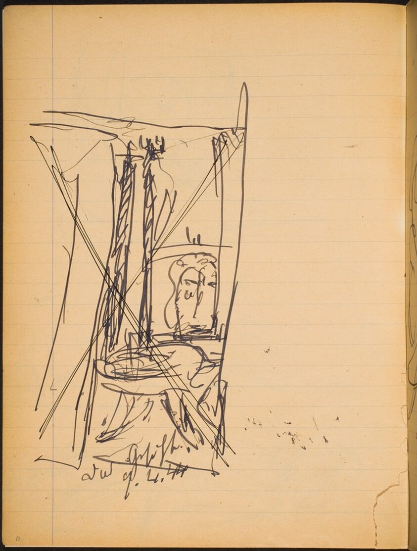 Skizze mit Fensterausblick (Sketch with View from Window) [p. 10]