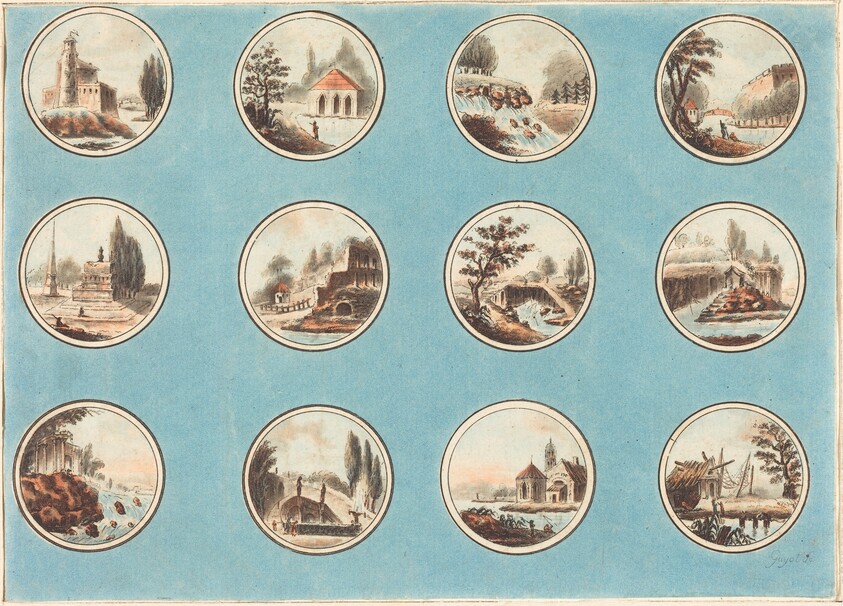 Twelve Roundels with Landscapes