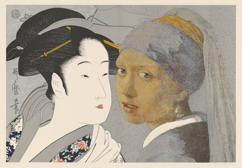 Still Life with Utamaro and Vermeer