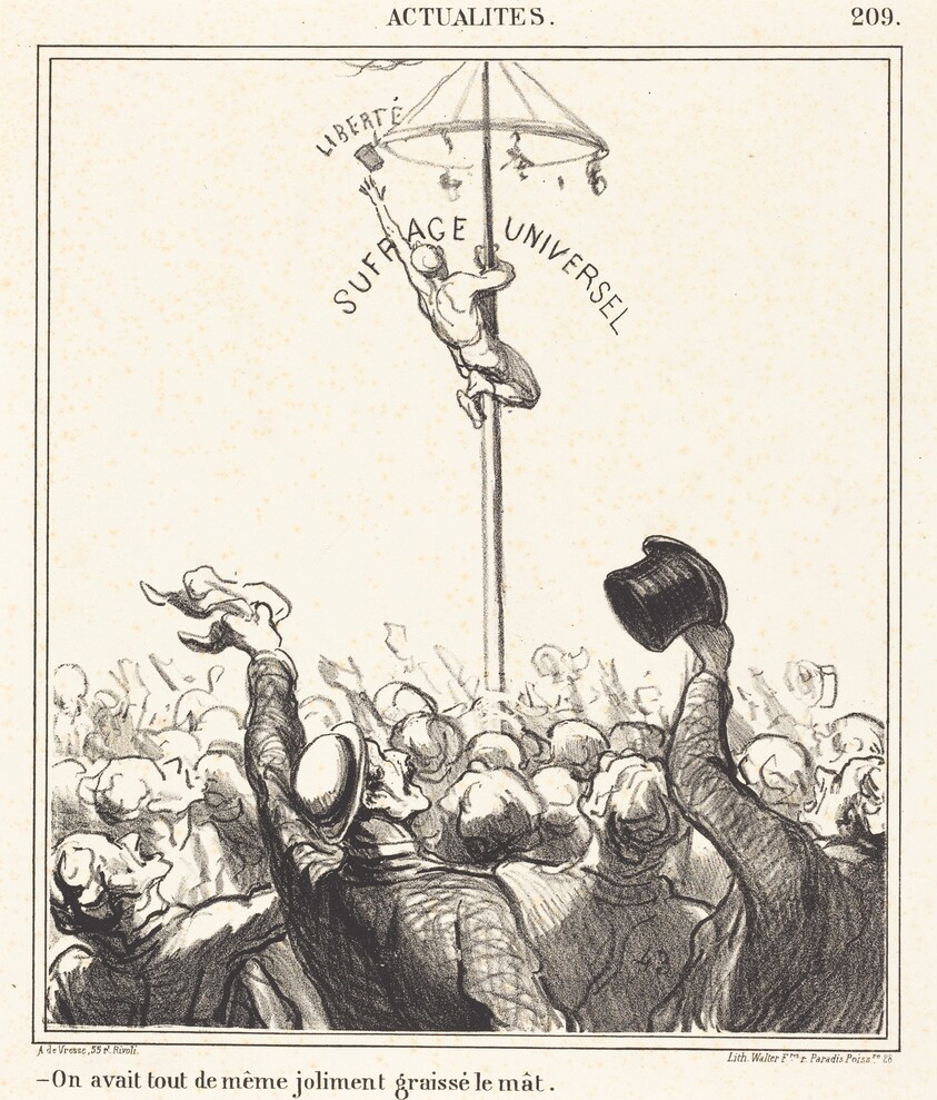 On avait... joliment graissé le mât