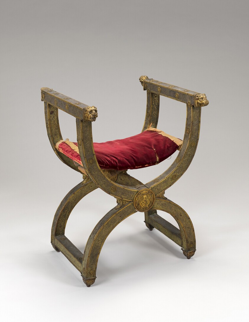 Dantesca Chair, Silver Gilt with Bronze Mountings