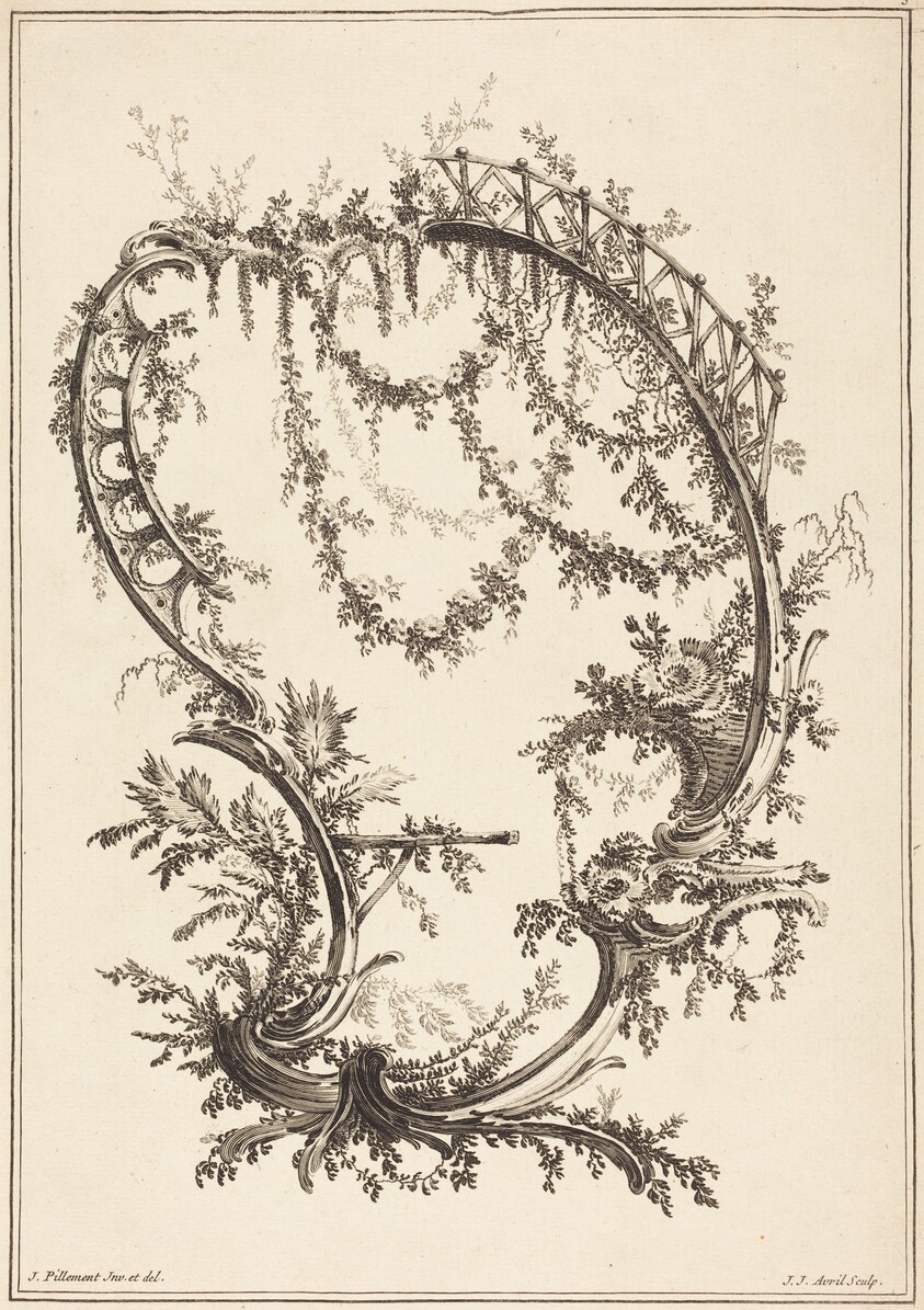 Ornament with a Strut and a Railing