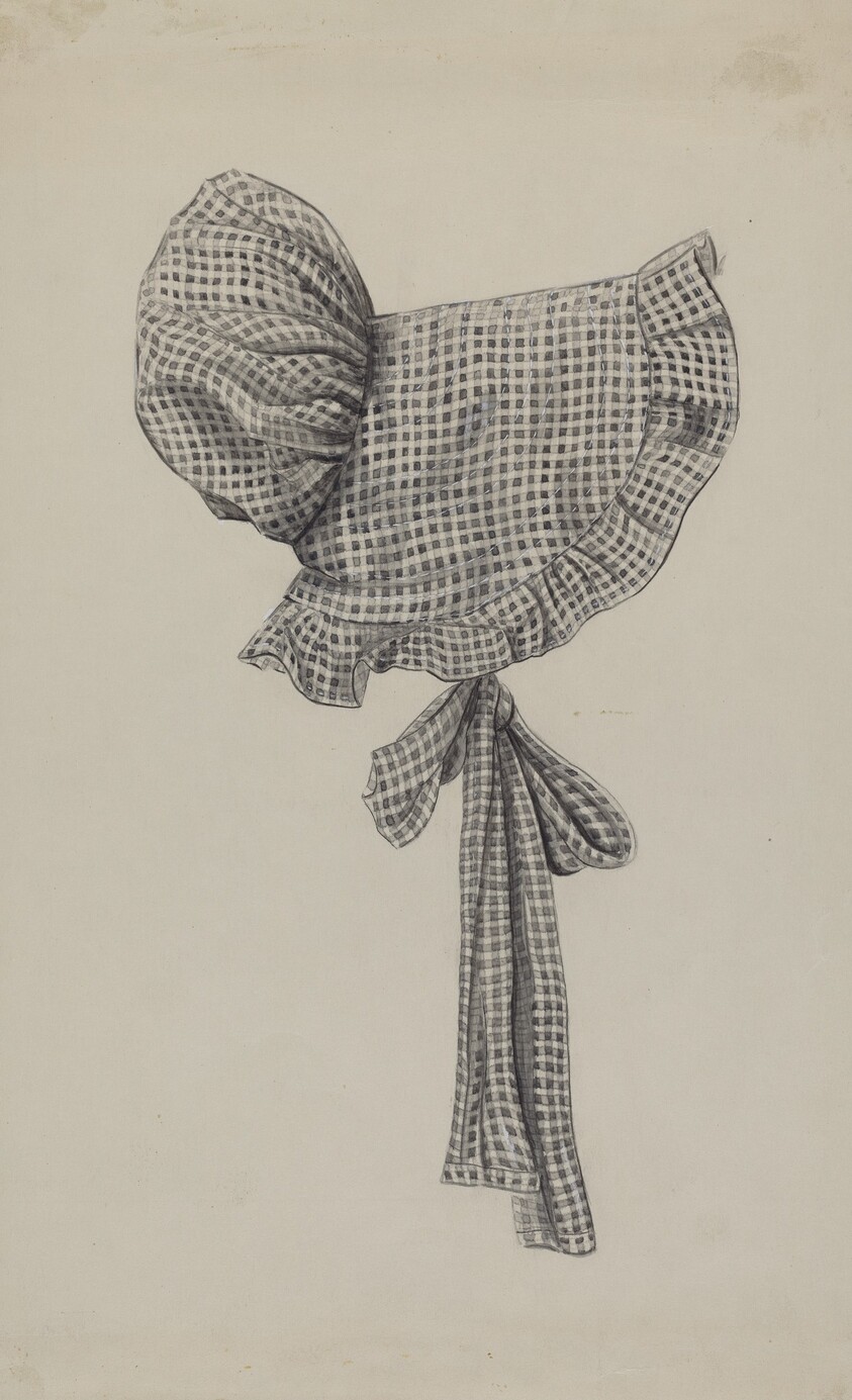 Doll's Gingham Sunbonnet