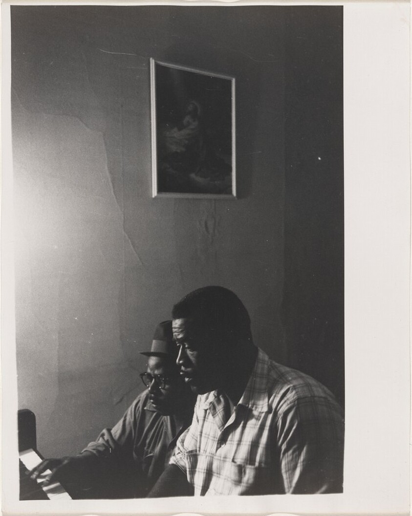 Two men at piano--San Francisco