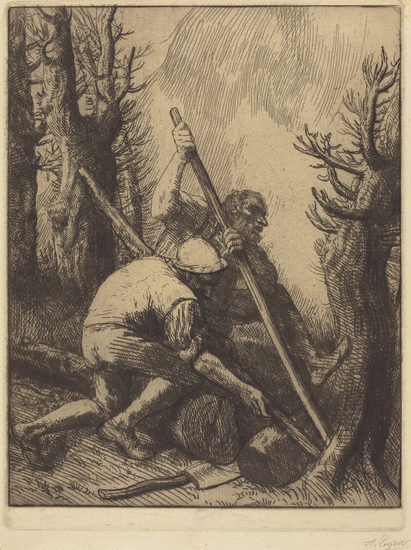 Woodcutters, 3rd plate (Les bucherons)