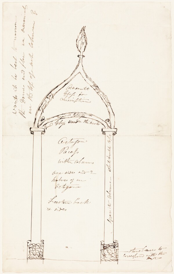 Sketch of Octagon Recess with Columns