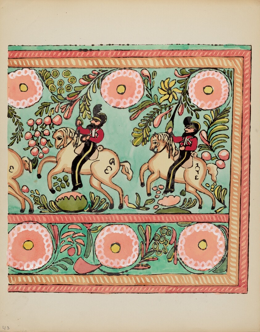 Plate 43: Painted Chest Design: From Portfolio "Spanish Colonial Designs of New Mexico"