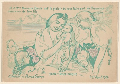 Birth Announcement for Jean-Dominique Denis