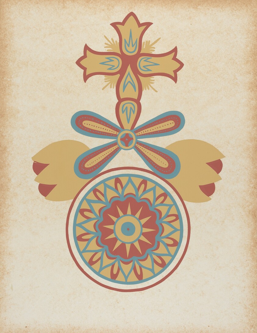 Santa Barbara Mission Doorway Design from the portfolio "Decorative Art of Spanish California"