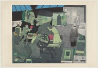 S. W. Hayter Discovers Viscosity Printing, Warrington Colescott, 1976