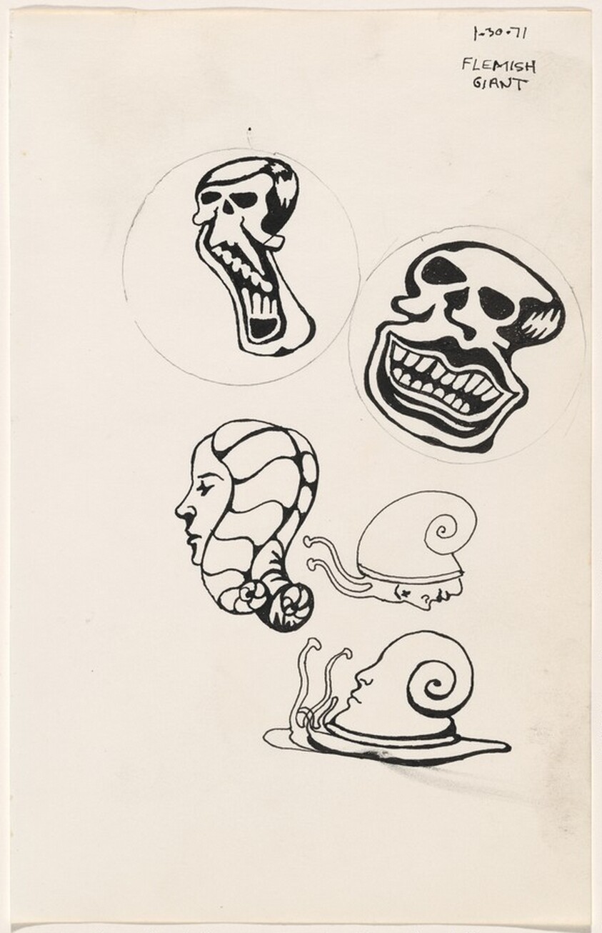 Untitled 1-30-71 [study for "tattoo" book]