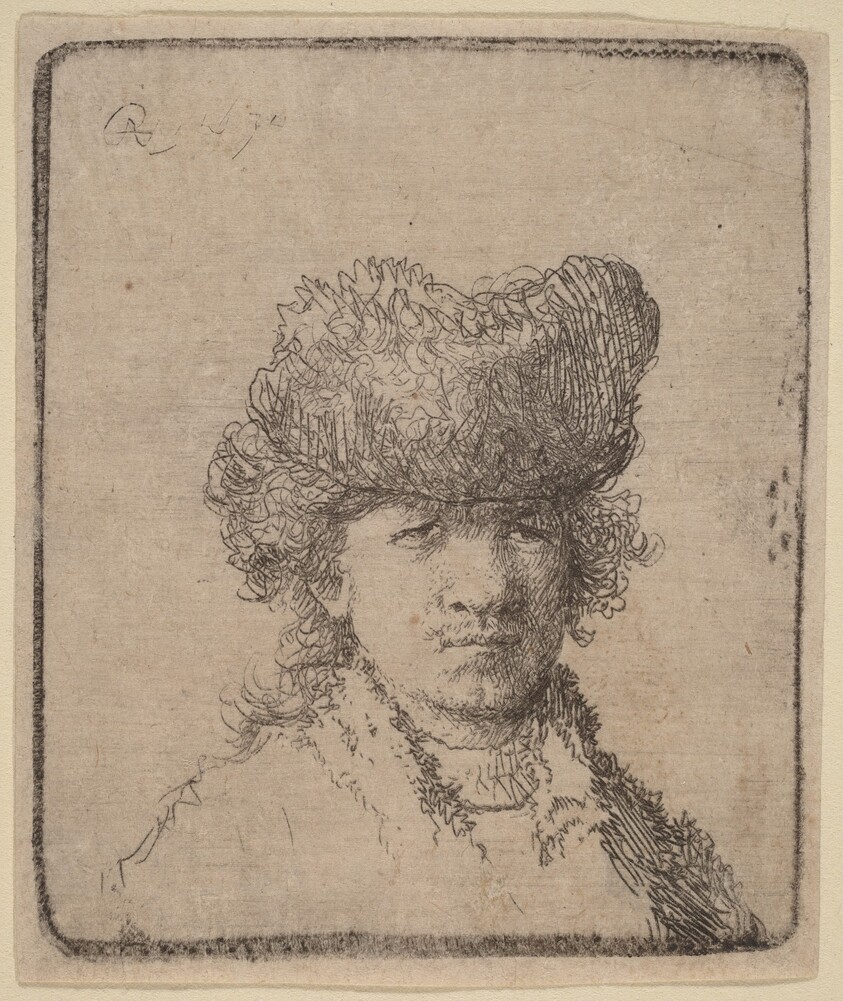 Self-Portrait in a Fur Cap