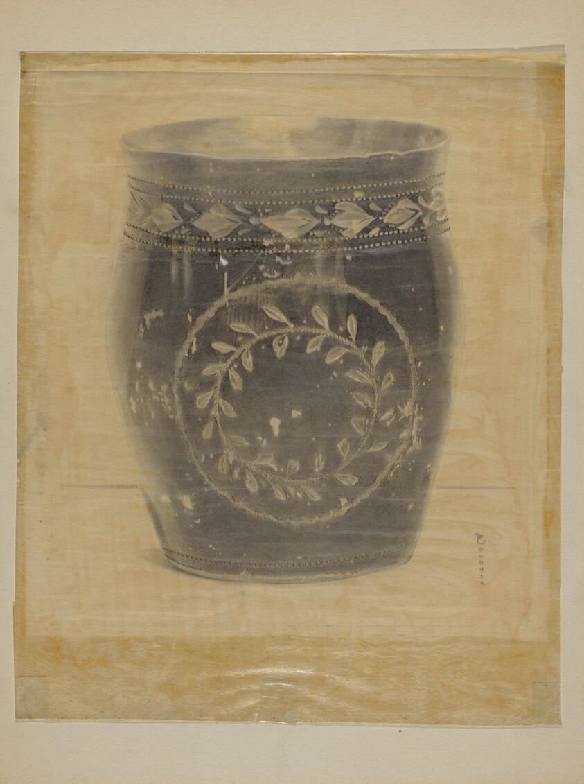 Enameled Pewter Beaker