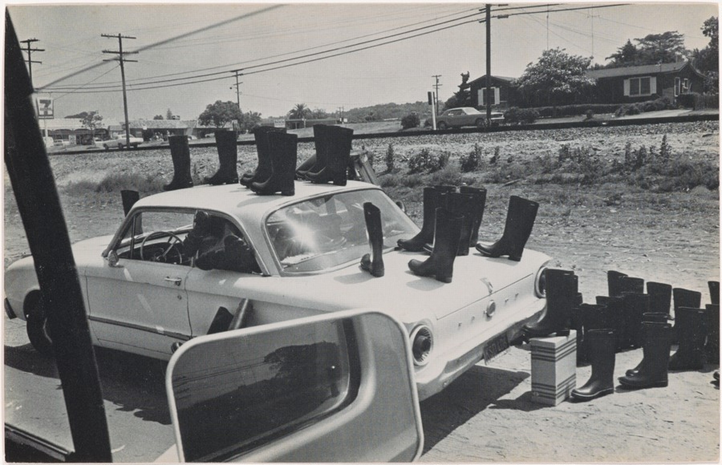 100 Boots on the Road. Leucadia, California. July 12, 1971, 10:30 a.m., Eleanor Antin, 1971