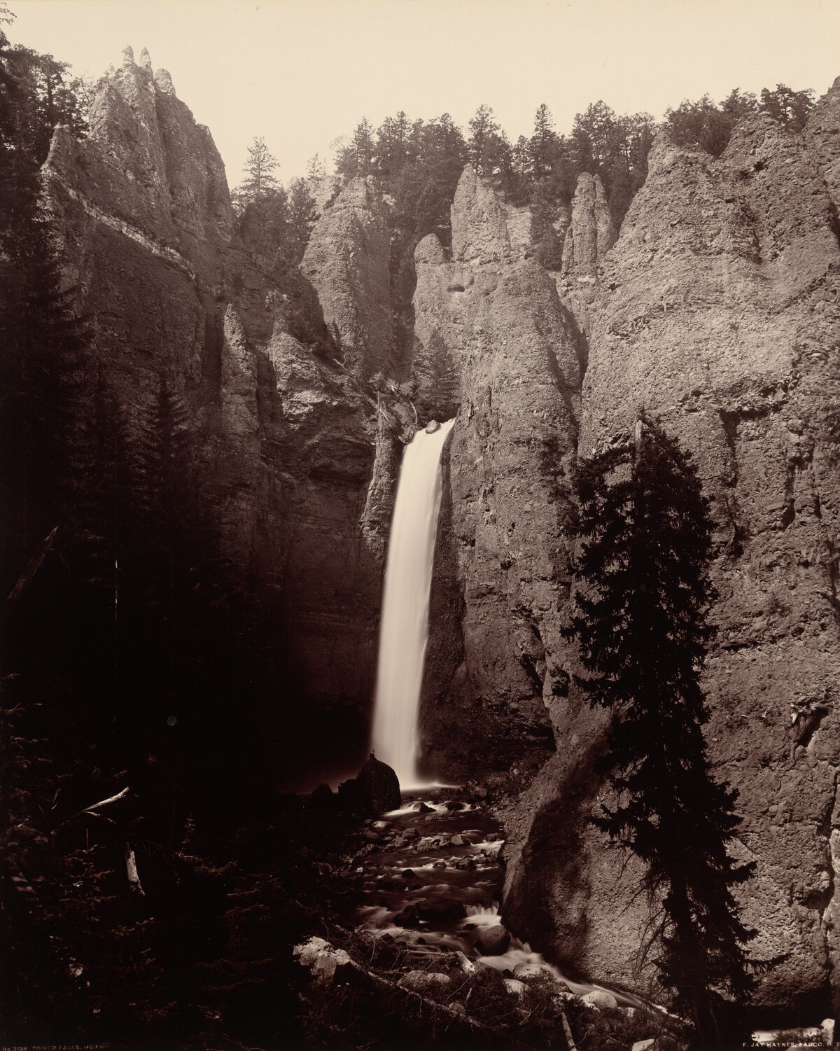 Tower Falls, 110 Feet. Yellowstone National Park