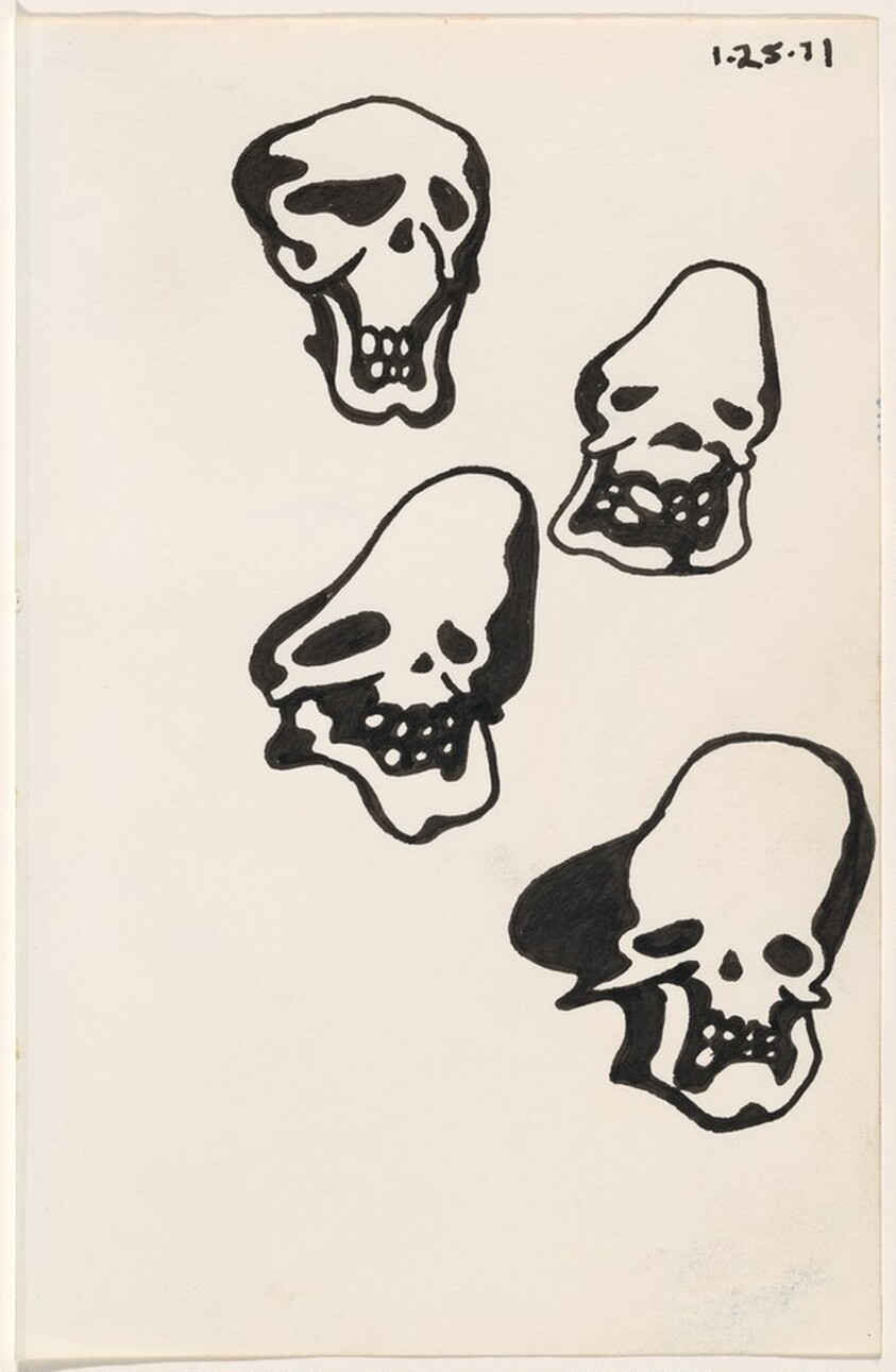 Untitled 1-25-71 [study for "tattoo" book]