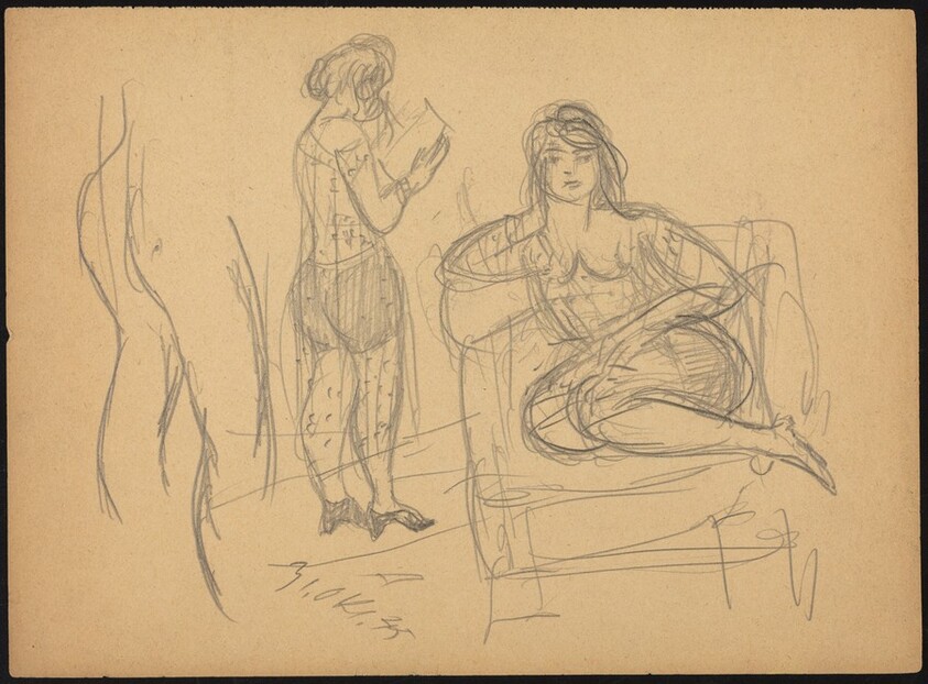 Seated Woman and Woman Reading