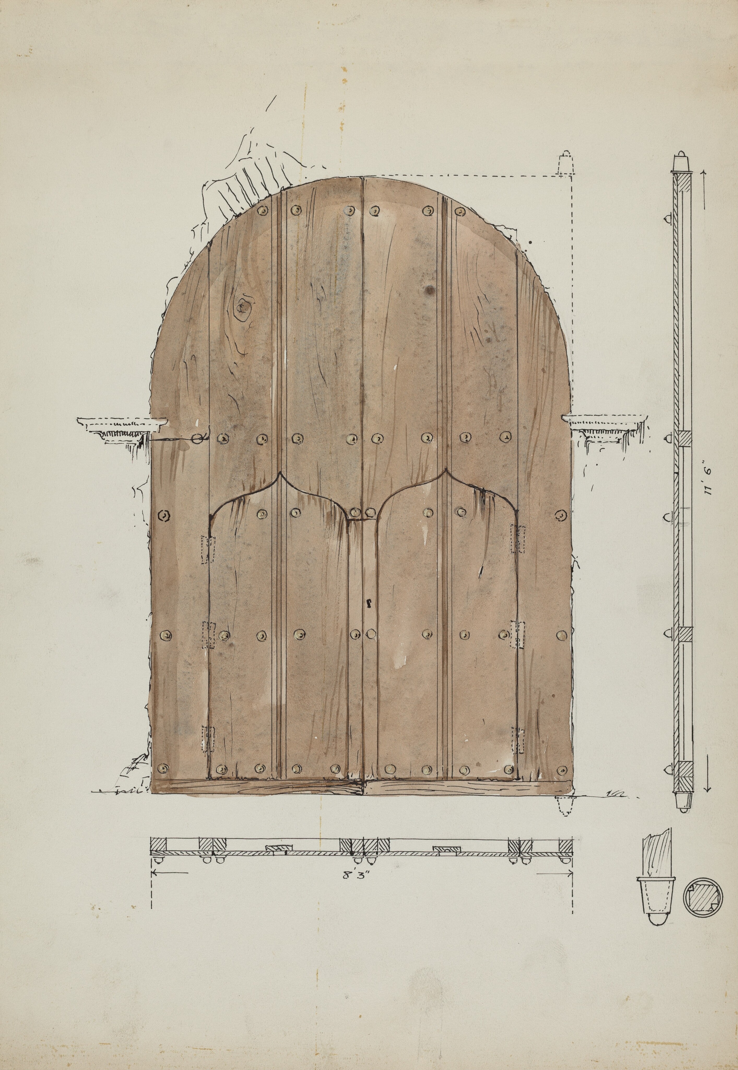 One of Original Inside Doors to Sacristy by Geoffrey Holt