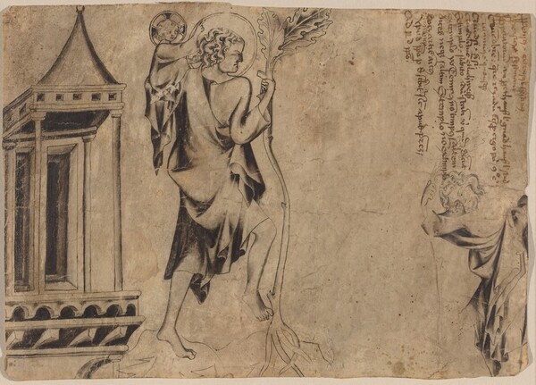 An Aedicule with Two Studies of Saint Christopher