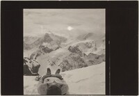 Skier lying in snow--Sports, Robert Frank, 1941-1945