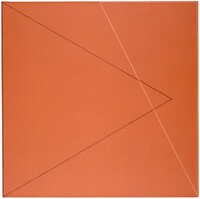 Two Triangles within a Square #2, Robert Mangold, 1975