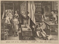 Hyacum, et Lues Venerea (Guaiacum and Venereal Infection), Workshop of Philip Galle after Jan van der Straet, c. 1590/1593