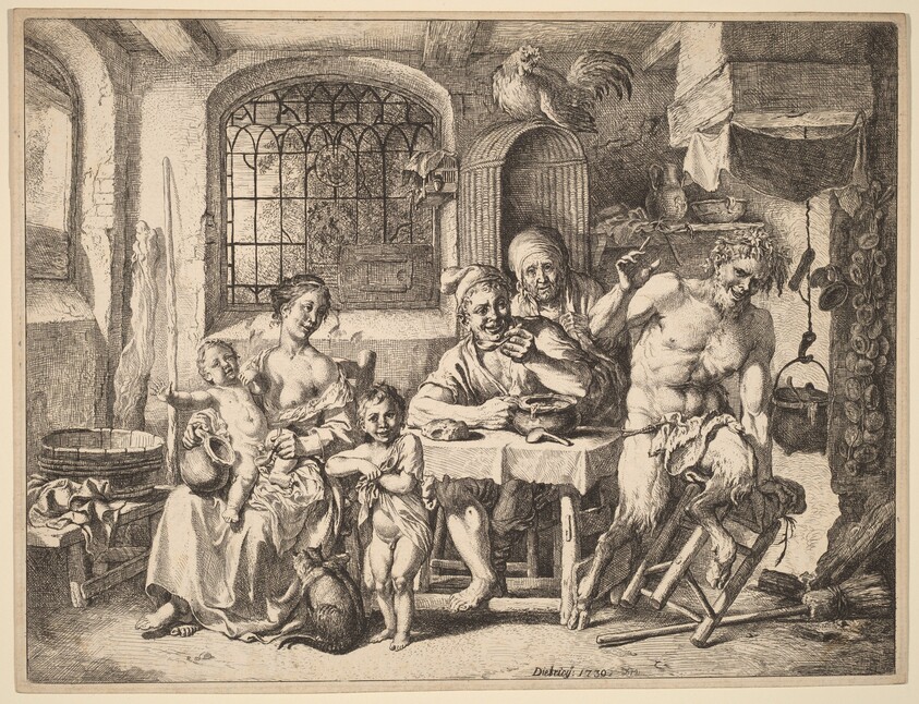 A Satyr Visiting a Peasant Family