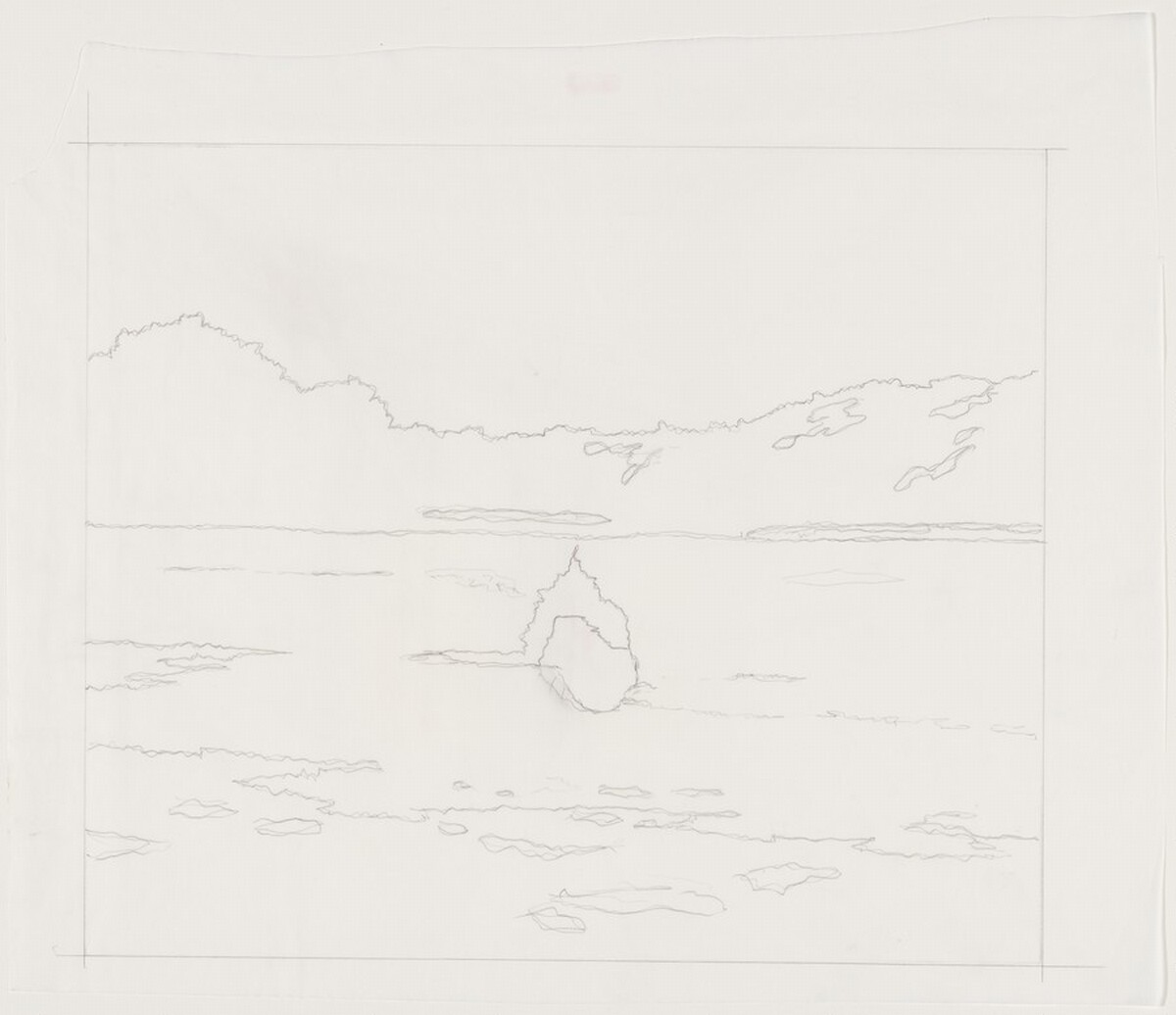 Sky and Mirror [preparatory drawing]